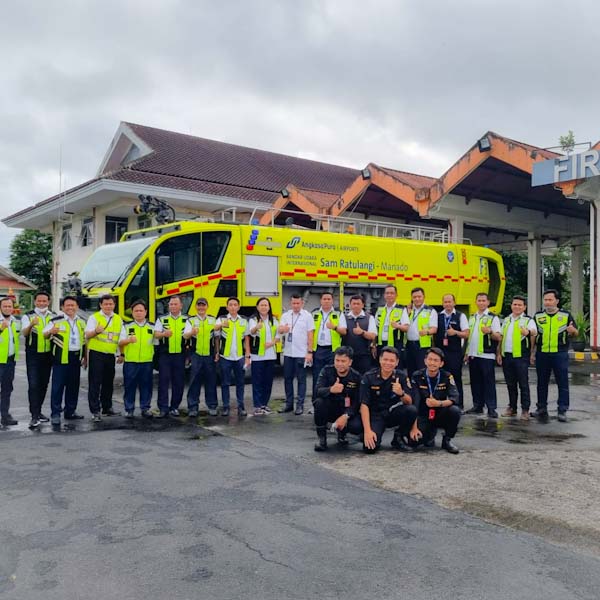 Siap Melayani Pesawat Berbadan Lebar Bandara Sam Ratulangi Dilengkapi Armada ARFF
