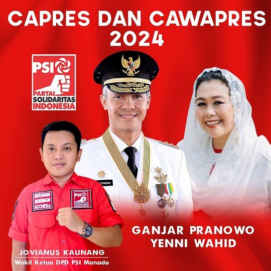 Jovianus Kaunang Siap Maksimalkan Dukungan Untuk Ganjar Pranowo-Yenny Wahid