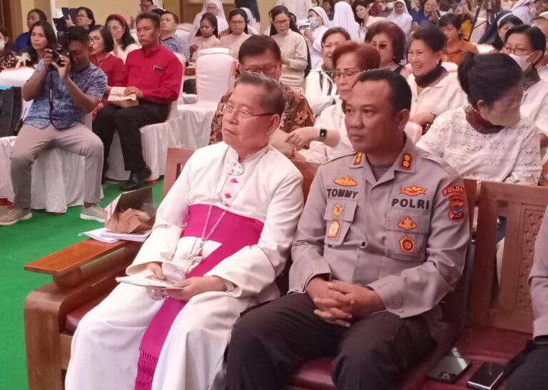 Kapolres Minahasa Hadiri HUT ke-73 Panti Asuhan Melania Langowan.