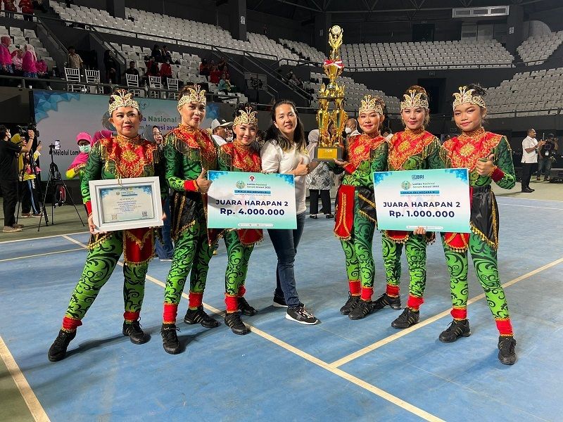 Terbaik 5 Nasional,Tim Sulut dalam Lomba Senam Kreasi 2022